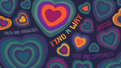 Find a Way Wallpaper with Many Hearts